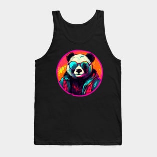 Cool Animals: Cartoon Vintage Funny Cool Panda Tank Top